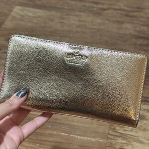 Kate Spade Metallic Snap Wallet (New)